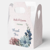 Ballotins Romantique rose bleu fleurs verdure mariage (Ouvert)