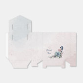 Ballotins Romantique rose bleu fleurs verdure mariage (Déplié)