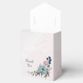 Ballotins Romantique rose bleu fleurs verdure mariage (Ouvert)