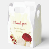 Ballotins Romantique rouge foncé & fleurs blanches (Ouvert)