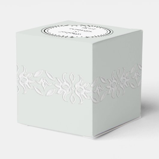 Ballotins Romantique rustique Mariage vert (Arrière)