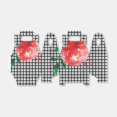 Ballotins Rose aquarelle noir blanc Gingham Check Gable (Déplié)