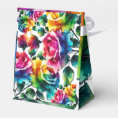 Ballotins Rose arc-en-ciel noir et blanc Mariage floral vif (Arrière)