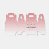 Ballotins Rose bébé pailleté personnalisé (Déplié)