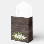 Ballotins Rose blanche Floral Bois foncé Brown Mariage rusti (Ouvert)