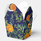 Ballotins Rose bleu et orange Floral Mariage moderne (Ouvert)