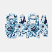 Ballotins Rose bleu fleur fleurie motif printemps mariage (Déplié)