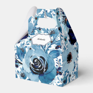 Ballotins Rose bleu fleur fleurie motif printemps mariage