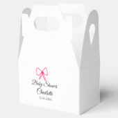 BALLOTINS ROSE BOW SIMPLE BABY SHOWER AJOUTER LE NOM DATE MI (Ouvert)