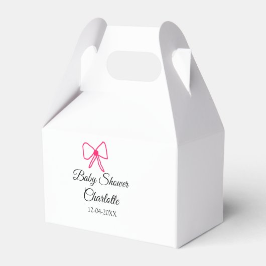 BALLOTINS ROSE BOW SIMPLE BABY SHOWER AJOUTER LE NOM DATE MI (Verso)