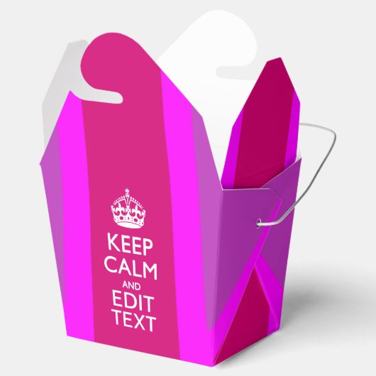 Ballotins Rose Chaud - Garder le calme Modifier le texte Uni (Ouvert)