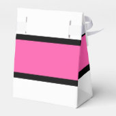 Ballotins Rose chaud, vert citron, noir et blanc rayures (Arrière)