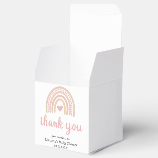 Ballotins Rose Coeur mignon fille Boho Baby shower arc-en-ci (Ouvert)