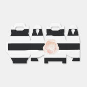 Ballotins Rose de bandes d'aquarelle noir et blanc (Déplié)