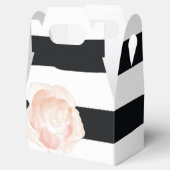 Ballotins Rose de bandes d'aquarelle noir et blanc (Ouvert)