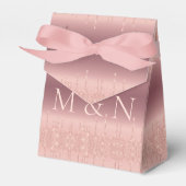 Ballotins Rose de boîte de mariage Gold avec votre nom de te (Verso)