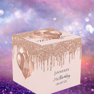 Ballotins Rose de fête d'anniversaire blush parties scintill