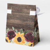 Ballotins Rose de tournesol Mariage de bois rustique (Arrière)