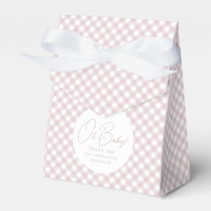 Ballotins Rose en vichy classique mignon simple bébé douche