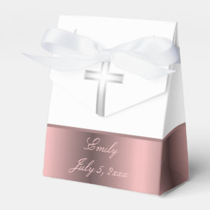 Ballotins Rose et blanc de baptême de communion