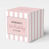 Ballotins Rose et blanc rayé Merci pour votre anniversaire N (Verso)