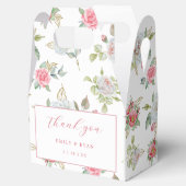 Ballotins Rose et or gravé Merci Feuille (Ouvert)