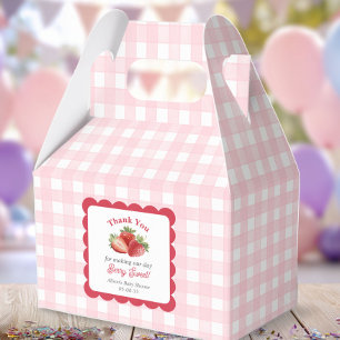 Ballotins rose gingham baies douces baby shower
