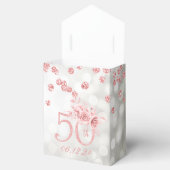 Ballotins Rose Gold 50e anniversaire Merci Floral Argent (Ouvert)