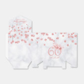 Ballotins Rose Gold 60e anniversaire Merci Floral Marbre (Déplié)