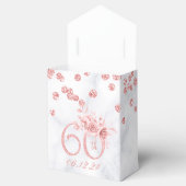 Ballotins Rose Gold 60e anniversaire Merci Floral Marbre (Ouvert)