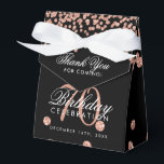 Ballotins Rose Gold 70e anniversaire Merci Confetti Noir<br><div class="desc">Elégant "Merci" 70e anniversaire Rose Gold Faux Parties scintillant Confetti Design noir.</div>