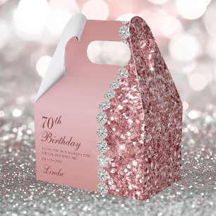 Ballotins Rose Gold Élégant 70e Anniversaire