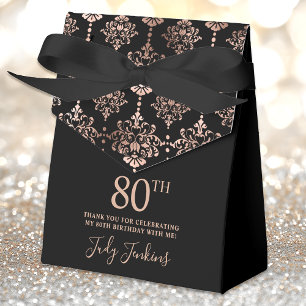 Ballotins Rose Gold Élégant Remerciement 80e Anniversaire