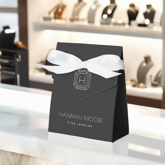 Ballotins Rose Gold Gemstone Monogramme bijouterie boîte