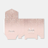 Ballotins Rose Gold Glitter Blush Pink Monogramme (Déplié)