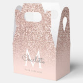 Ballotins Rose Gold Glitter Blush Rose Monogramme (Ouvert)