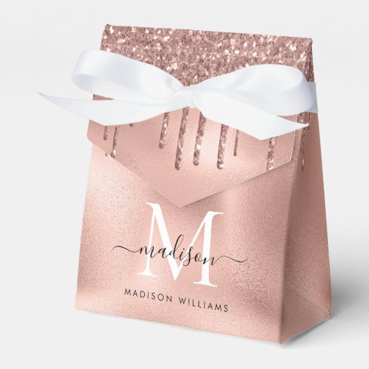 Ballotins Rose Gold Métallisé Glitter Gouttes Rose (Verso)