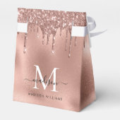 Ballotins Rose Gold Métallisé Glitter Gouttes Rose (Arrière)