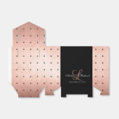 Ballotins Rose Gold Monogram Élégant Ballotin de mariage (Déplié)