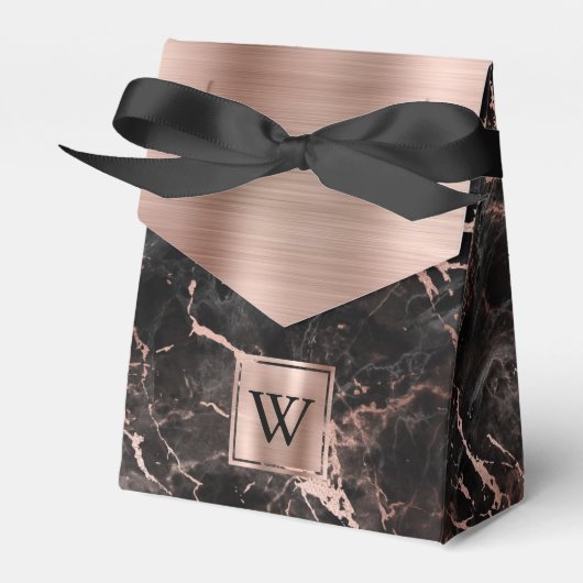 Ballotins Rose Gold Monogram Marbre Noir (Verso)