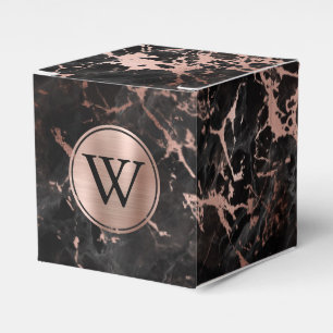 Ballotins Rose Gold Monogramme Marbre Noir