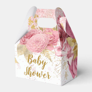 Ballotins Rose Gold Peonies Parties scintillant Baby shower 