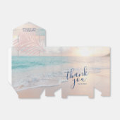 Ballotins Rose Gold Pink Beach Anniversaire Élégant (Déplié)