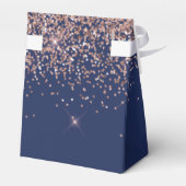 Ballotins Rose Gold Rose Glitter Monogramme Rose Navy (Arrière)