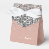 Ballotins Rose Gold Rose Glitter Monogramme Rose Pâle (Verso)