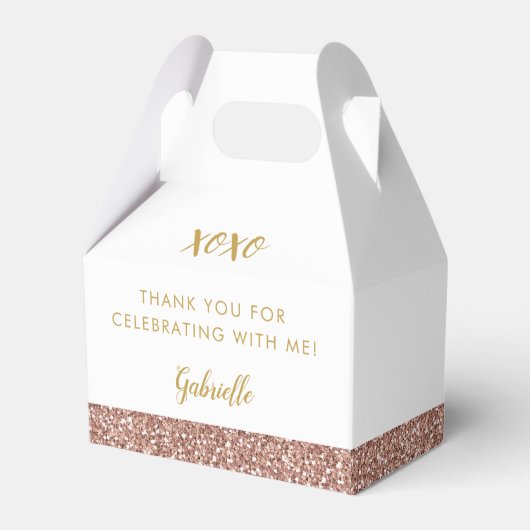Ballotins Rose Gold Rose Parties scintillant Simple moderne  (Verso)