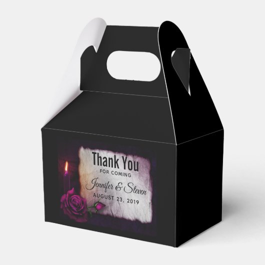 Ballotins Rose gothique, bougie et Mariage de parchemin (Verso)