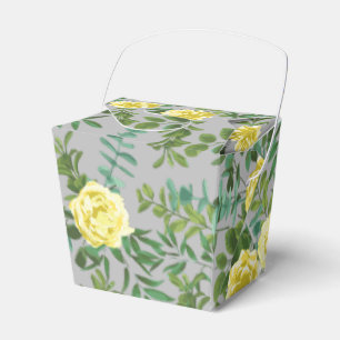 Ballotins Rose jaune vintage Floral Mariage gris