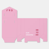 Ballotins Rose Magenta Moderne Mariage Favoriser Boîtes (Déplié)