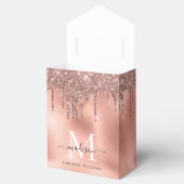 Ballotins Rose métallique Monogramme Parties scintillant ros (Ouvert)